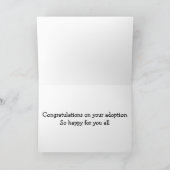 養子縁組=新生児人形 カード (内部)