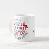 養子縁組「私たちの最初の永遠の家族のクリスマス」 コーヒーマグカップ (正面左)