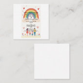 養子縁組：虹の赤ちゃんシャワー エンクロージャーカード (正面/裏面)