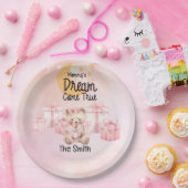 養子里子の女の子ピンクのテーマパーティー ペーパープレート (パーティー)