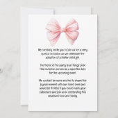 養子里子の女の子ピンクのテーマパーティー 招待状 (裏面)