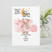 養子里子の女の子ピンクのテーマパーティー 招待状 (スタンド正面)