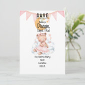 養子里子の女の子ピンクのテーマパーティー 招待状 (スタンド正面)