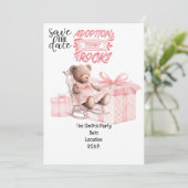 養子里子の女の子ピンクのテーマパーティー 招待状 (スタンド正面)