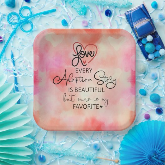 養子里子家庭の歓迎パーティー ペーパープレート (パーティー)