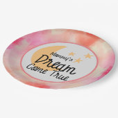 養子養子家庭の歓迎パーティー夢 ペーパープレート (アングル)