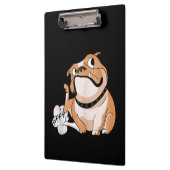 養殖ピットブルーおもしろいラバーブルドッグドッグママママーブラバー クリップボード (左)