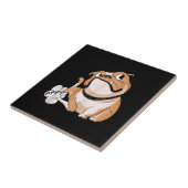 養殖ピットブルーおもしろいラバーブルドッグドッグママママーブラバー タイル (側面)