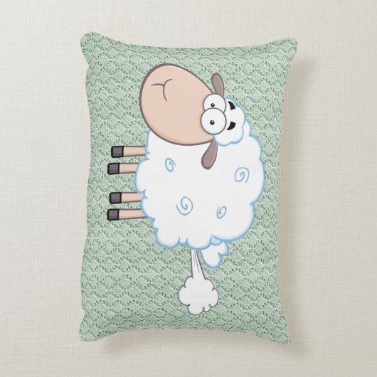 養殖マンガの羊の枕 アクセントクッション (裏面(縦))