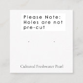 養殖淡水パールジュエリー表示カード エンクロージャーカード