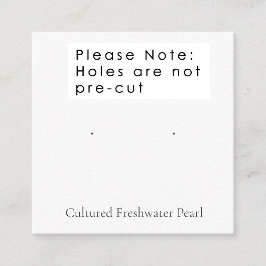 養殖淡水パールジュエリー表示カード エンクロージャーカード