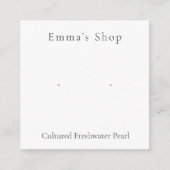 養殖淡水パールジュエリー表示カード エンクロージャーカード (正面)