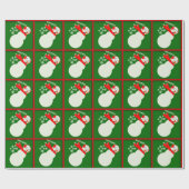 養殖雪だるま風刺画 ラッピングペーパー (フラット)