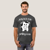 養牛の気候変動おもしろい Tシャツ (正面フル)