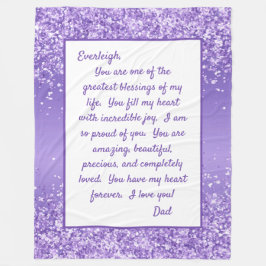 養王誇りを持ったの娘 フリースブランケット