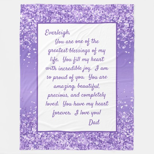 養王誇りを持ったの娘 フリースブランケット (正面)