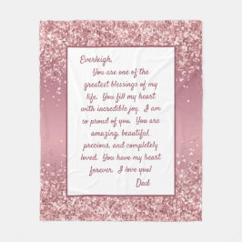 養王誇りを持ったの娘 フリースブランケット