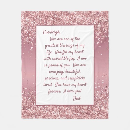 養王誇りを持ったの娘 フリースブランケット (正面)