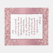 養王誇りを持ったの娘 フリースブランケット (正面(横))