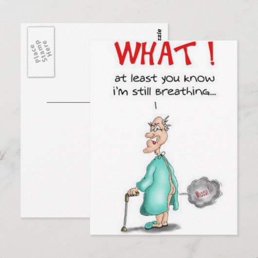 養老の老人 ポストカード (正面/裏面)