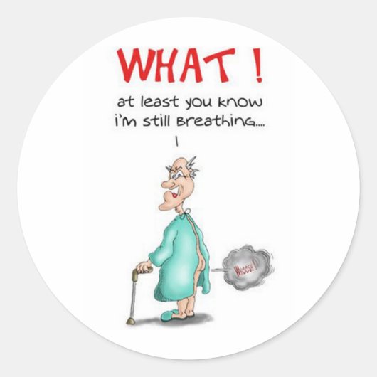 養老の老人 ラウンドシール (正面)