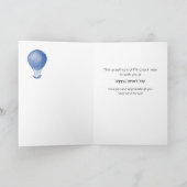 養育関係のパパ-熱気の気球のための父の日 カード (内部)