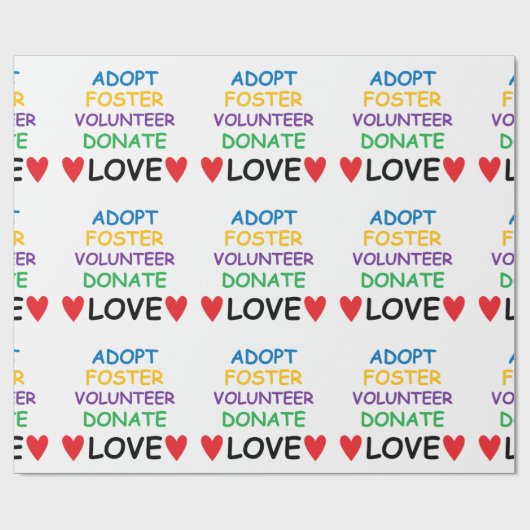 養育関係のボランティアを寄付します愛ギフト用包装紙を採用して下さい ラッピングペーパー (フラット)