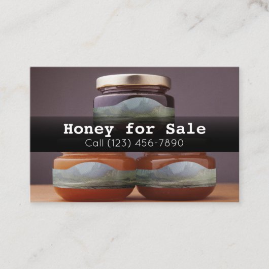 養蚕ビジネスカンパニーブシン販売用ハチミツ 名刺 (正面)