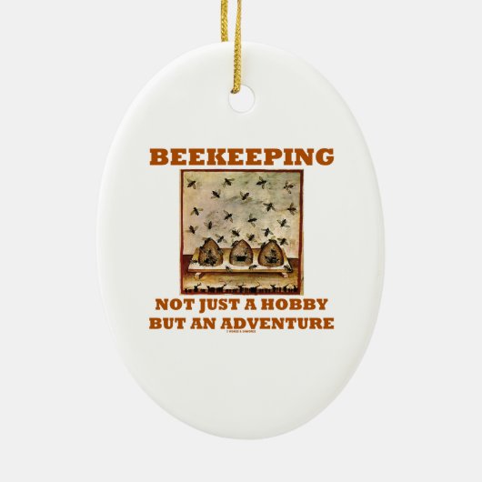 養蜂ちょうど趣味しかし冒険 セラミックオーナメント (裏面)
