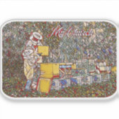 養蜂ステンドグラスのステッカー シール (正面)