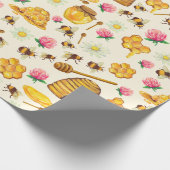 養蜂パターンラッピング紙 ラッピングペーパー (角)