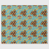 養蜂パターン ラッピングペーパー (フラット)