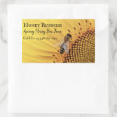 養蜂事業 長方形シール (バッグ)