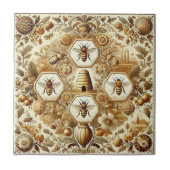 養蜂切手ウクライナ養蜂技術ヴィンテージセラ タイル (正面)