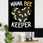 養蜂場ギフト | ママビーキーパー ポスター (ホームオフィス)