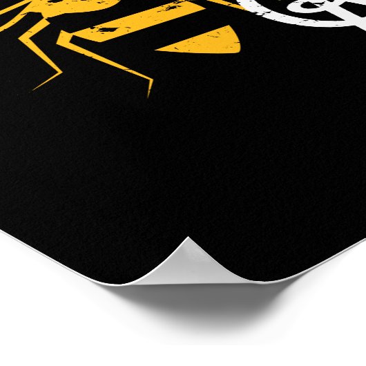 養蜂家おもしろいに親切なビーフン ポスター (角)