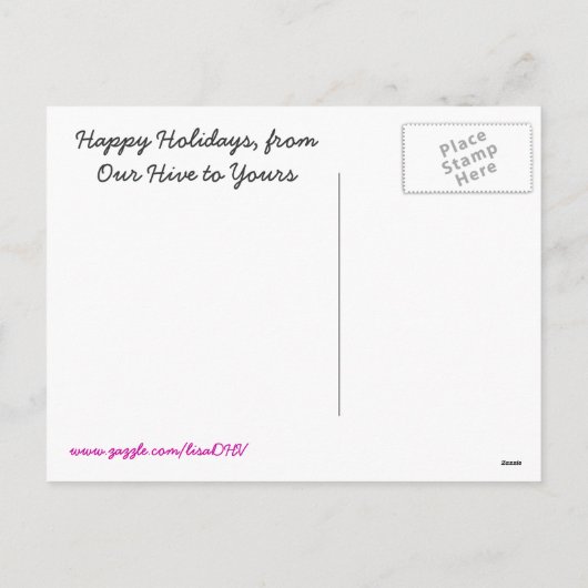 養蜂家からのホリデーポストカード シーズンポストカード (裏面)