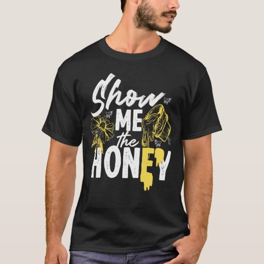養蜂家が蜂蜜の花を見せてくれ Tシャツ (正面)