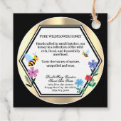 養蜂家のための高級ゴールドハチミツ瓶ネックタグ フェイバータグ (裏面)