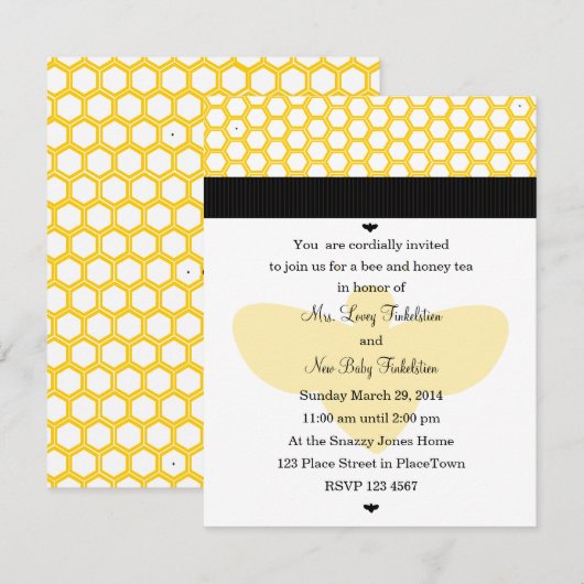 養蜂家のカード 招待状 (正面/裏面)