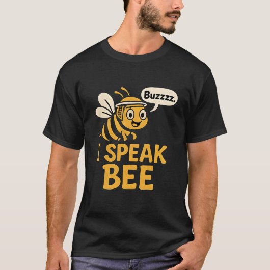 養蜂家のユーモアでお話します Tシャツ (正面)