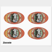 養蜂家の写真ハニージャーを挿入する垂直 楕円形シール (シート)