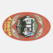 養蜂家の写真ハニージャーを挿入する垂直 楕円形シール (正面)