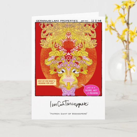 養蜂家の守護聖人 カード (黄色い花)