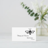 養蜂家の線画の蜂 名刺 (スタンド正面)