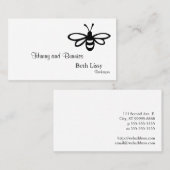 養蜂家の線画の蜂 名刺 (正面/裏面)