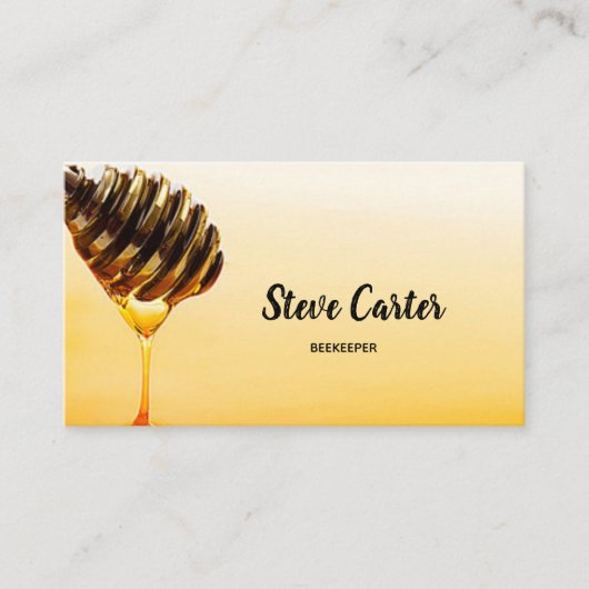 養蜂家の蜂の農家の蜂蜜の販売人カード 名刺 (正面)