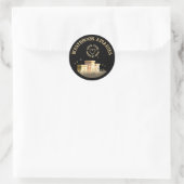 養蜂家の製品ラベルビーハイブブラック ラウンドシール (バッグ)