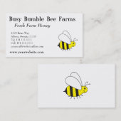 養蜂家の農場の蜂蜜ののまわりに 名刺 (正面/裏面)