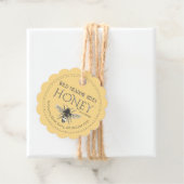 養蜂家の金属金ゴールド文字蜂蜜ラベルと蜂 フェイバータグ (インサイチュ)